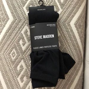 Steve Madden Fleece Lined Footless Tights